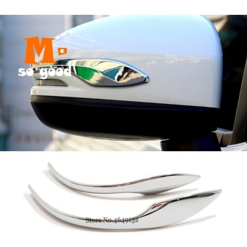 For Honda Fit Jazz City Shuttle Accessories Car Rearview Side Door Turning Mirror Strip Cover Trim ABS Chrome 2015 16 17 2018
