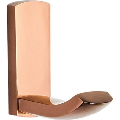 Wall Mounted Rose Red Gold Color Brass Bathroom Towel Coat Hooks Single Robe Hook Hanger Bathroom Accessory mba873