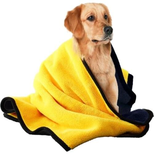 New Absorbent Towels for Dogs Cats Fashion Bath Towel Nano Fiber Quick-drying Bath Towel Car Wiping Cloth Pet Supplies