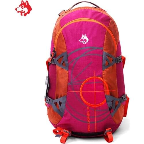 China wholesale 50L Outdoor Large capacity Red/Grey/Dark Green Rucksack hiking Travel male & female Mountaineering Bag