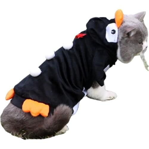 Pet Transformation Dress Teddy Dog Clothes Polyester Casual Blackcolour High-Quality Fabrics Health Funny Penguin Style 2021 New