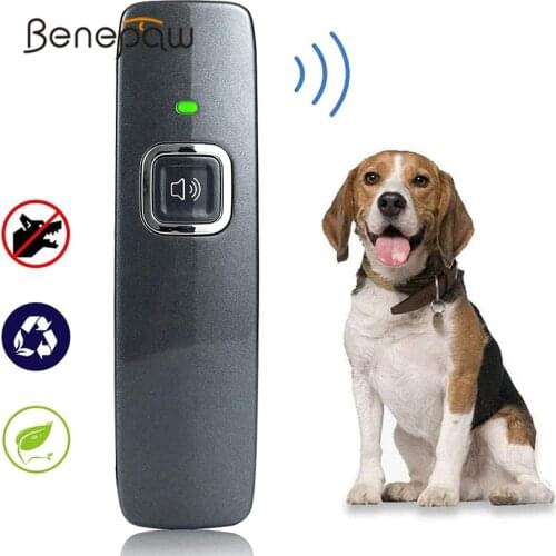 Benepaw Ultrasonic Anti Barking Device Wrist Strap Hand-Held Dog Repeller Bark Control Pet Behavior Training 6m/19ft Range