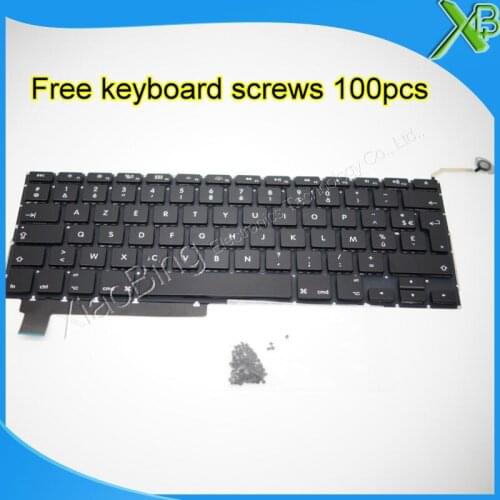 Brand New AZERTY FR French keyboard+100pcs keyboard screws For MacBook Pro 15.4" A1286 2009-2012 Years