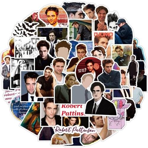 10/50pcs Classic Movie Twilight Saga Lable Stickers Robert Pattinson Stickers For Guitar Laptop Luggage Fridge Graffiti Sticker