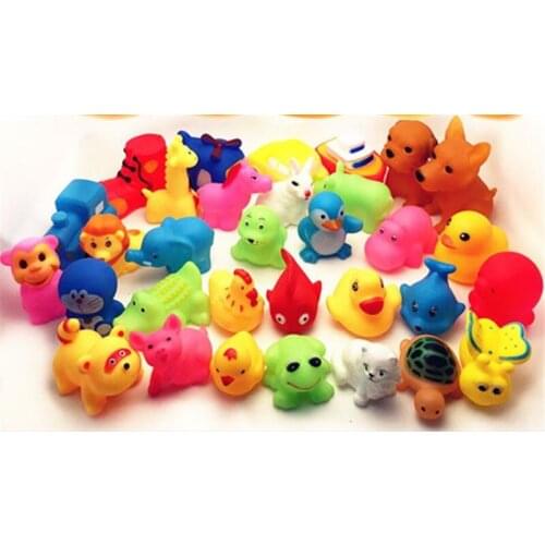 JETTING 13Pcs/set Lovely Mixed Animals Colorful Soft Rubber Float Squeeze Sound Squeaky Mobile Phone Straps