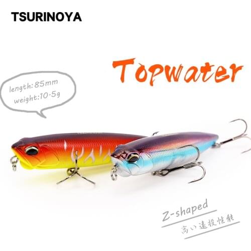 TSURINOYA DW59 Topwater Pencil 85mm 10.5g Z-Shaped Pencil Floating Bait Artificial Bait Fishing Lure Bass Lure