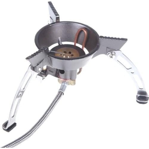 Outdoor Gas Stove High Quality Split Windproof Cookware Copper Alloy Stainless Steel Stove Windproof With Carrying Bag