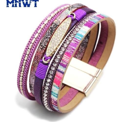 MNWT Vintage Multilayer Bracelet For Women Bohemian Rhinestone Crystal Bracelets & Bangles Pulsera Ethnic Jewelry Party