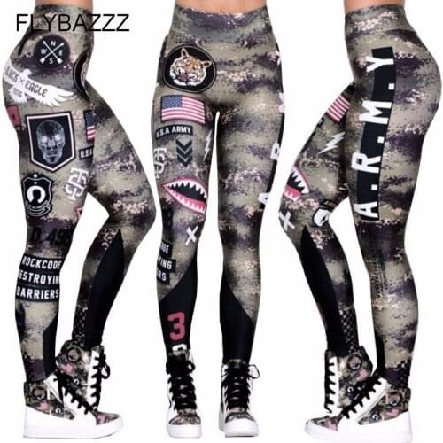 Women Camouflage Printed Yoga Pants Sports Running Sportswear Stretchy Fitness Leggings Seamless Tummy Control Gym Tights Pants
