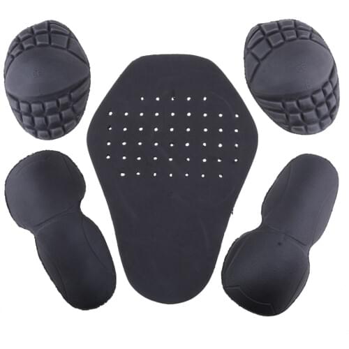 5pcs Motorcycle Removable Riding Shoulder Protector Elbow Back Protector Pads Motorbike Protection Moto Racing Shoulder Guard