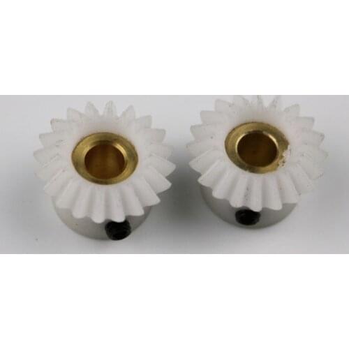 2Pieces/Lot Hole d:6mm 1M-20Teeth Nylon Bevel Gear Model Aircraft Differential Gear