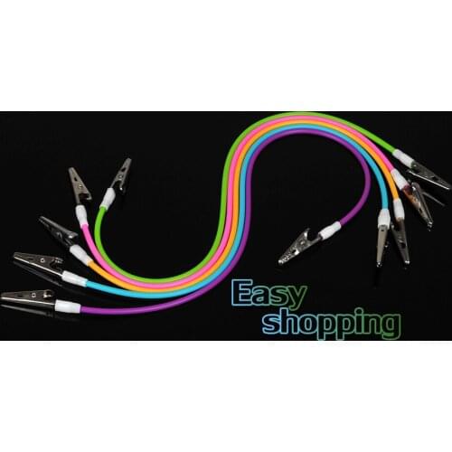 5pcs Dental Bib Clips Flexible Chain Napkin Holder Baby Silicone Patient Crocodile Clip 5 Colors