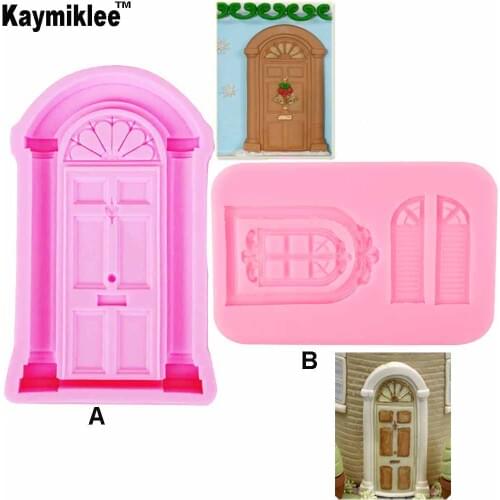 C220 Door Shape 3D Silicone Fondant Cake Mold Chocolate Clay Moulds Fondant Chocolate For Cake Decoration Tools