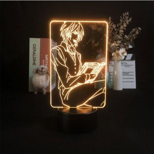3D Night Light Color Manga Psycho Pass Shougo Makishima for Bedroom Decor Birthday Gift Room Lamp Kids Manga Lovely Present