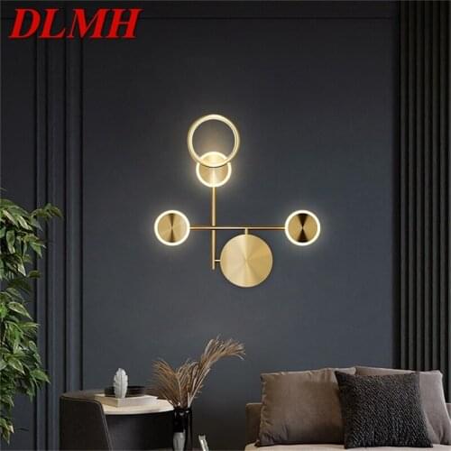 DLMH Brass Wall Lamp Nordic Modern Sconces Simple Design LED Lighting Indoor For Home Decoration
