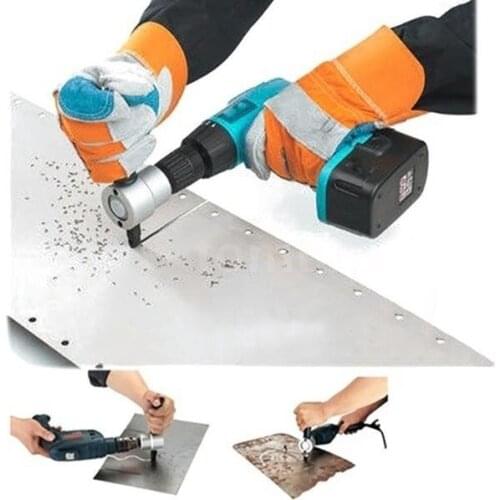 Double Head Metal Cutting Sheet Saw Cutter 360 Degree Adjustable Drill Attachment Power Tool Accessories Cutting Tools