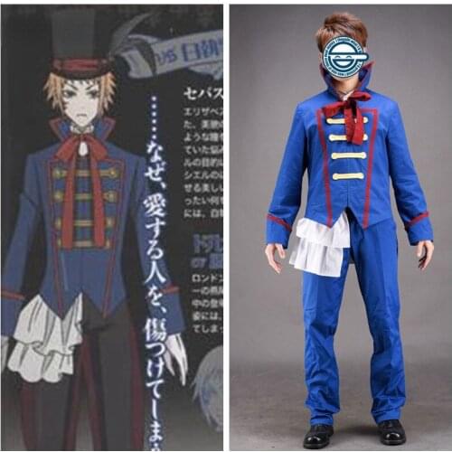 Black Butler Anime Drocell Caines Halloween Cosplay Costume for adults kids