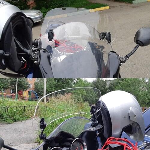 Motorcycle Adjustable Windshields Extension Windscreen Spoiler Wind Deflector Protection