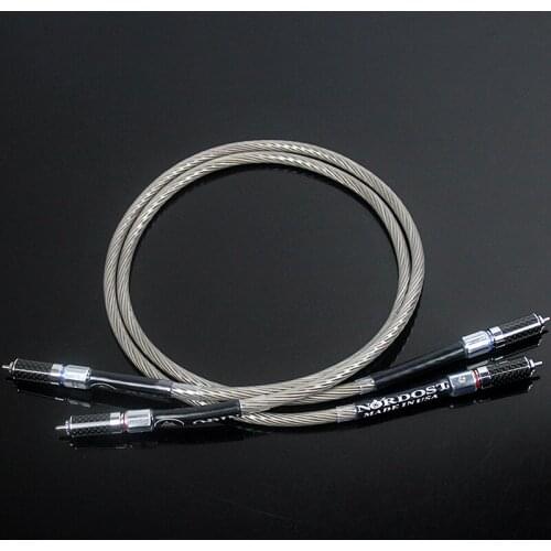 New Pair Odin Silver Plated Male to Male Audio Cable RCA Interconnect Cable RCA TO RCA HIFI CABLE
