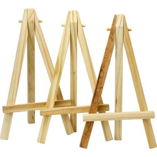 New-Mini 6 inch Tall Wooden Easels Artistic Projects Photo Name Menu Holder Table Reservations Festive Xmas Placeholder