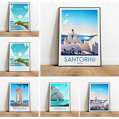 Maldives travel prints, modern travel poster murals, home decoration