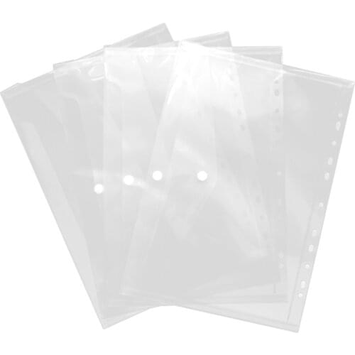 10Pcs 11 Hole Transparent A4 Document File Bag Plastic Folder File Bill Envelope Storage Bag Data School Paper Bag
