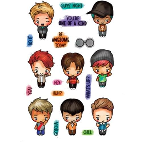 Oh,Boys Clear Stamp DIY Stencil For Scrapbooking Handcraft Embossing Template Paper Cards Crafts Fun New Handmade