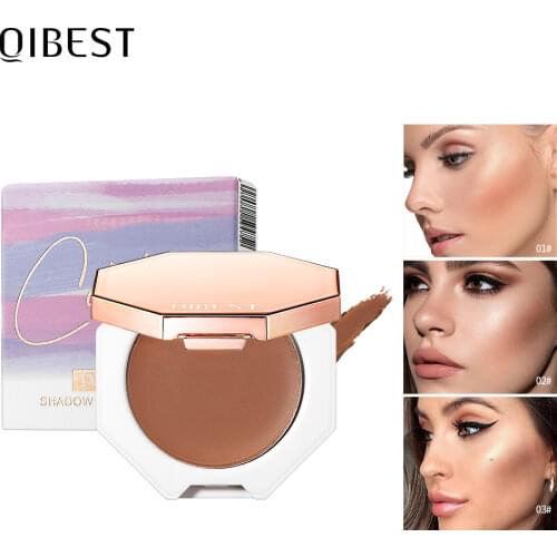 QIBEST Face Makeup Bronzer Palette Cream Silky Contouring Makeup Cosmetic Highlighter Bronzer Palette Makeup Face Illuminator