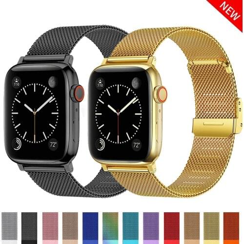Strap For Apple Watch Band 44mm 40mm iWatch 38mm 42mm Magnetic Loop Metal Stainless Steel bracelet Apple watch 3 4 5 SE 6 Strap