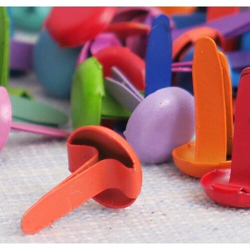 100pcs Mixed Pastel Round Brads Scrapbooking Card Stamping Embellishment Fashion DIY Accessories For Home Decoration 16mm x8mm