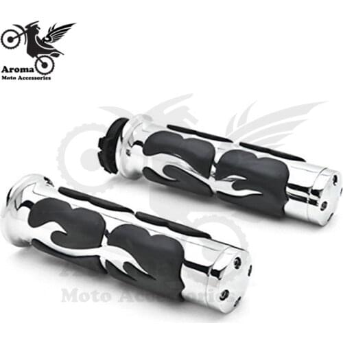 Top quality 22mm 25mm available universal accessories chrome motorcycle girp for harley moto handlebar for Harley Davidson grip