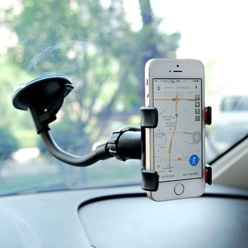 Universal Car Phone Holder Sucker Bracket Stand 360 Degree Rotation Long Arm Windshield Suction Cup For iPhone Samsung Huawei