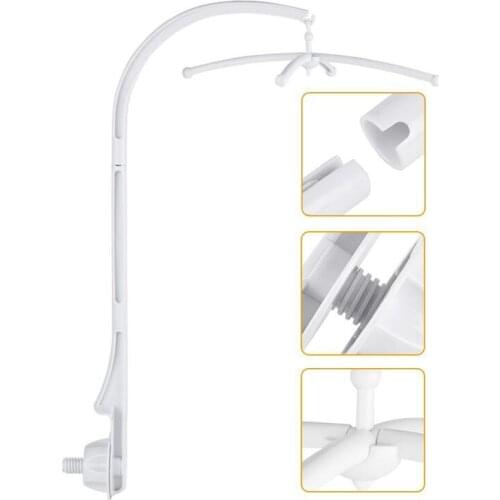 Universal Baby Bed Bell Toy Holder White Rattles Bracket Mobile Crib Music Box Newborn Bell Crib Toy For 0-12 Month Baby