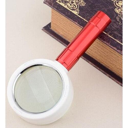 20X LED Illuminated Household Dedicated Handheld Office Reading Magnifier Magnifying Glass Loupe with 10pcs Lamps
