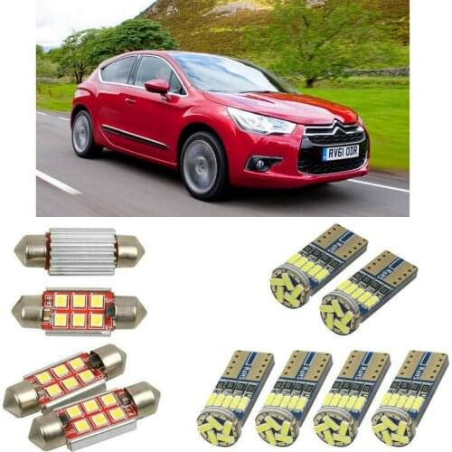 Interior led Car lights For citroen ds4 ds5 hatchback dome bulbs for cars License Plate Light 6pc