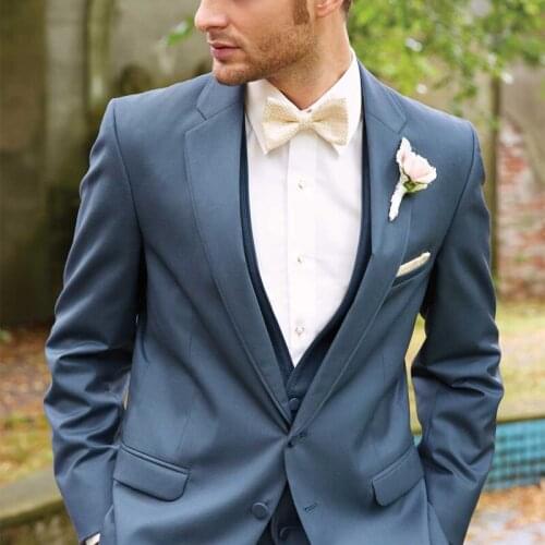 High Quality Men Tuxedos Groom Wedding Tuxedo Formal Two Button Business Mens Prom Dinner Blazer 2 Pieces Suits (Jacket+Pants)