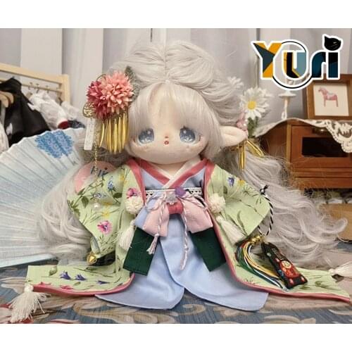 Yuri Handmade Japanese Kimono Doll Clothes Cosplay Traditional Clothing Antique For 20cm Toy Figure Costume C XH