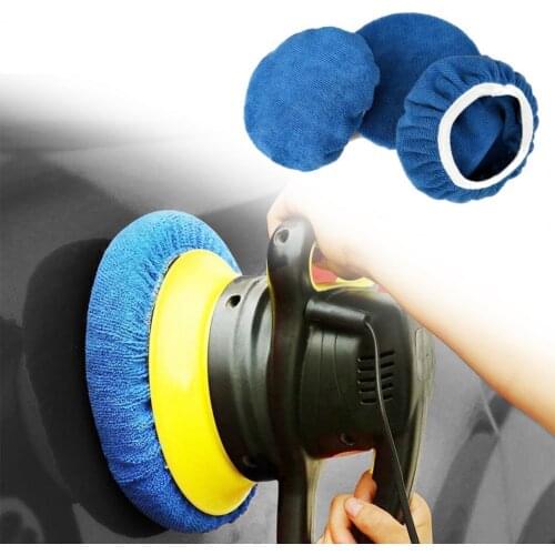 Polishing Bonnet Protective Elastic Microfiber Polisher Waxing Pad Cover for Car