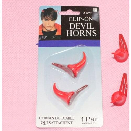 1 Pair Halloween Devil Horns Hair clip DARLING in the FRANXX Cosplay Accessorise Unisex Lovely Headwear Stage show Dress Up