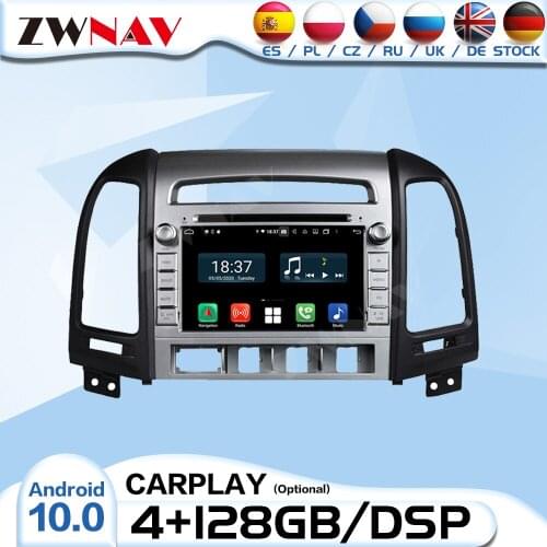 128G 2Din Android Radio Receiver For Hyundai Santa Fe 2006 2007 2008 2009 2010 2011 Auto Audio Stereo Video Player GPS Head Unit