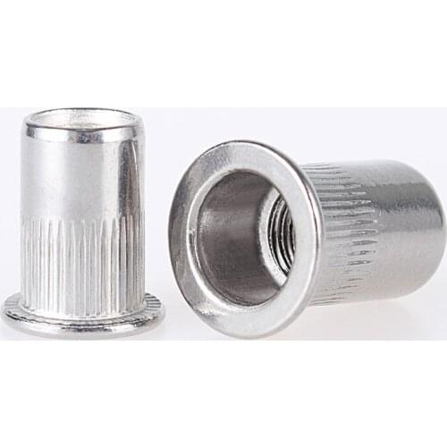 20Pcs M3 M4 M5 M6 M8 Aluminum Alloy Rivnut Flat Head Threaded Rivet Insert Nutsert Cap Rivet Nut