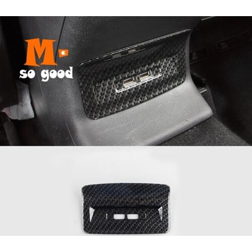 2017 2018 For Skoda Kodiaq ABS Matte and Carbon Fibre Interior Car Rear Air Outlet Panel Cover Trim Auto Styling Accessories