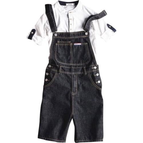 2020 New Fashion Casual Slim Black Denim Overalls Men Cargo Pants Male Jeans Jumpsuits Summer Sexy Short Denim Trousers Size 5XL
