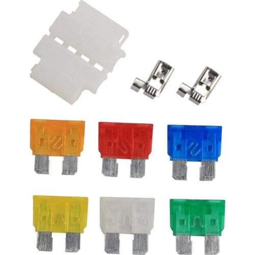 5sets Waterproof Auto Standard Middle Fuse Holder + Car Boat Truck ATC ATO Blade Fuse High Quality Fuse Hardware Parts