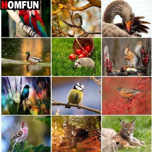 HOMFUN Full Square/Round Drill 5D DIY Diamond Painting "Animal landscape" Embroidery Cross Stitch 5D Home Decor Gift