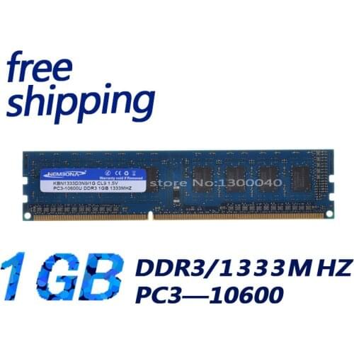 KEMBONA Free shipping+ Wholesale and retail RAM Memory DDR3 1GB 1333MHZ( for all motherboard) PC 1333 1GB for Desktop