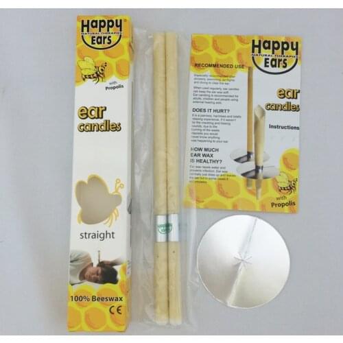Fast Express Service 24 Pairs Straight Ear candles super quality Authentic Natural Beewax happy ears candle