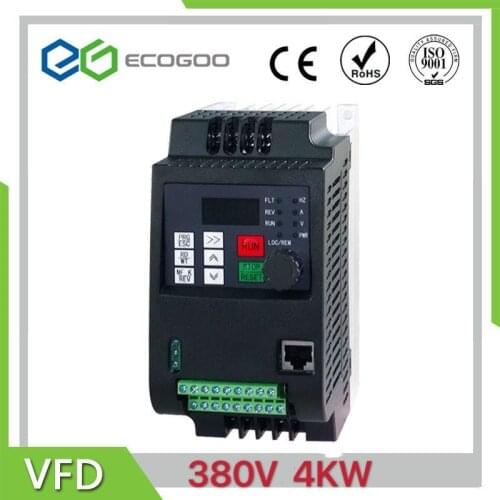 2.2KW 4KW VFD 3 Phase input 380v and 3 Phase Output 380V Frequency Converter/Adjustable Speed Drive PMW Frequency Inverter
