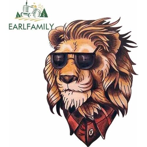 EARLFAMILY 13cm x 9.7cm For Old School Tiger Fine Car Stickers Sunscreen 3D Decal Custom Printing Waterproof Sunscreen