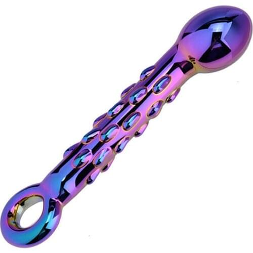 Crystal Glass Dildos Masturbator Realistic Dildo Penis Glass Beads Anal Butt Plug Sex toys for Woman Couples Vaginal Stimulation